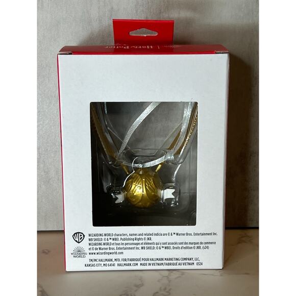 Hallmark Harry Potter Golden Snitch 2024 Christmas Ornament - BRAND NEW IN BOX - Picture 2 of 2
